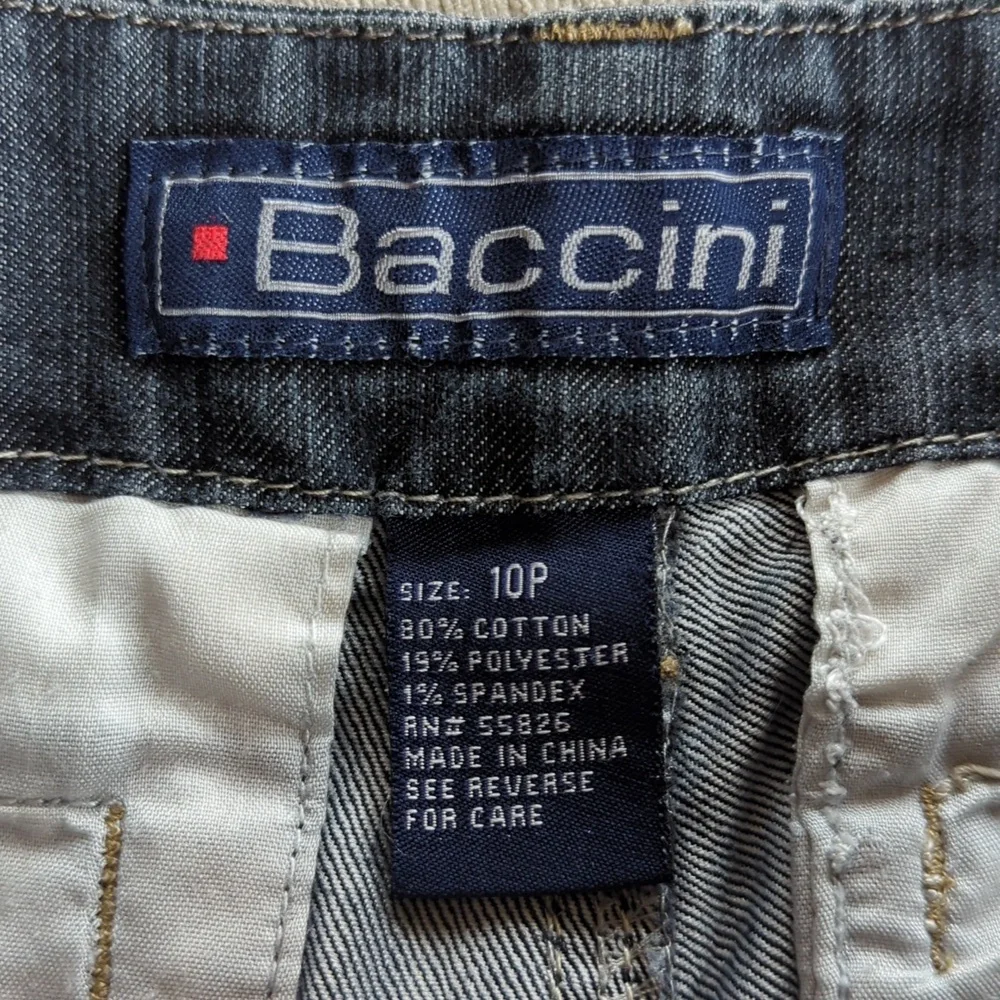 Baccini Bermuda Jean Shorts 10P Blue Pockets - Picture 2 of 14